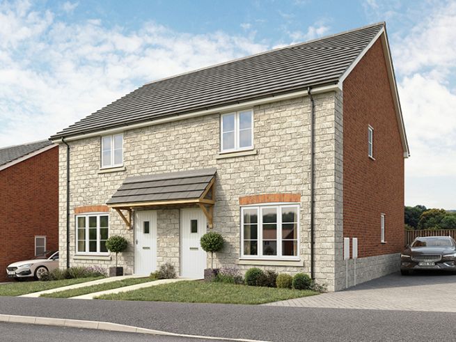 3 bedroom house - artist's  impression subject to change. Please note that the above computer generated image is representative of the house type and not the specified plot as some details and materials may vary.